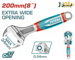 آچار فرانسه روکش دار صنعتی 8 اینچ tht101086 توتال total
