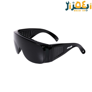 عینک ایمنی بغل کرکره ای جوشکاری مشکی مدل 8140 ARVA-اروا