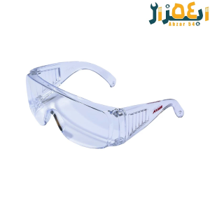 عینک ایمنی بغل کرکره ای سفید مدل 8141 ARVA-اروا