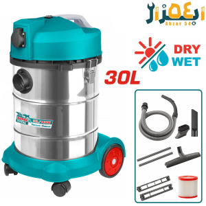 جارو برقی آب و خاک صنعتی 1400 وات 30 لیتر توتال مدل TVC14301