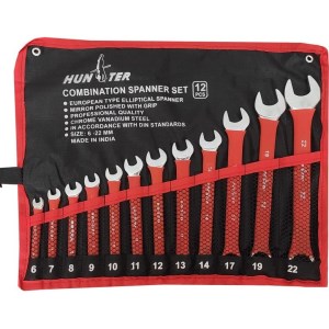 ست اچار یکسر تخت و رینگی 12 عددی کیفی روکشدار قرمز هانتر HUNTER