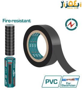 چسب برق مشکی پهن توتال 20MM THPET1109 چسب برق مشکی پهن توتال 20MM THPET1109