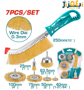 ست فرچه سیمی دریلی 7 عددی TAC310071 توتال TOTAL