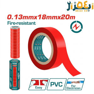 چسب برق پهن قرمز THPET1012 توتال TOTAL