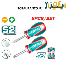 ست پیچ گوشتی 2 عددی کوتاه توتال TKSDS2226